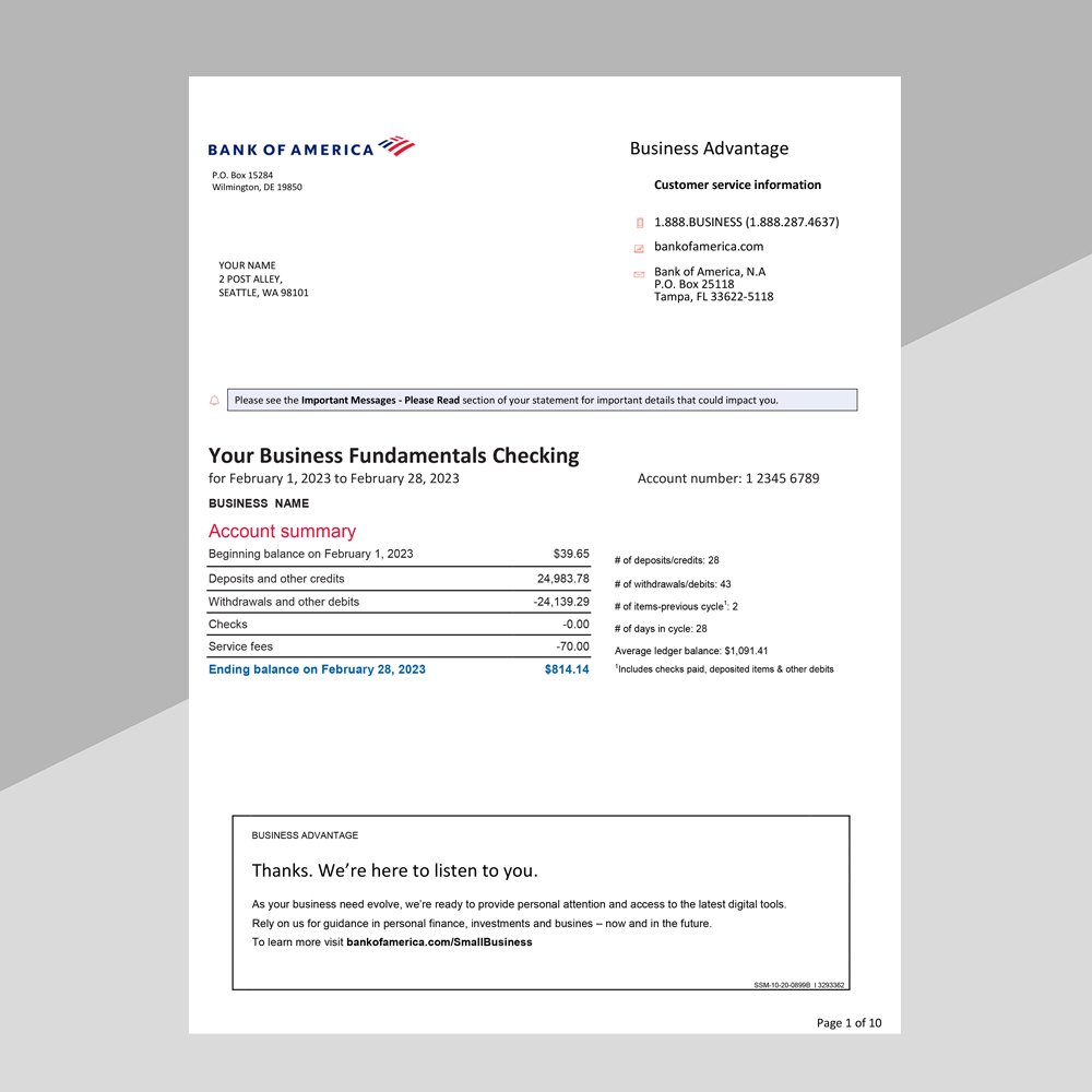 Private bank bank of america